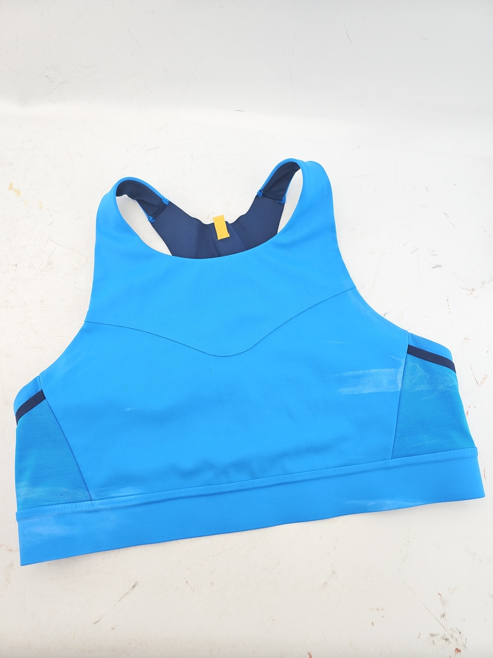 Brooks Vibrant Blue High-Neck Performance Sports Bra